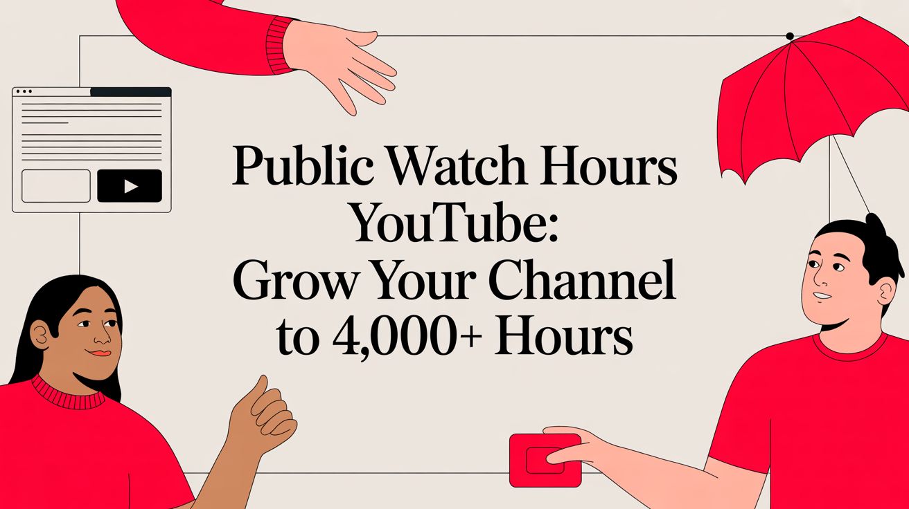 Public watch hours youtube: Grow Your Channel to 4,000+ Hours