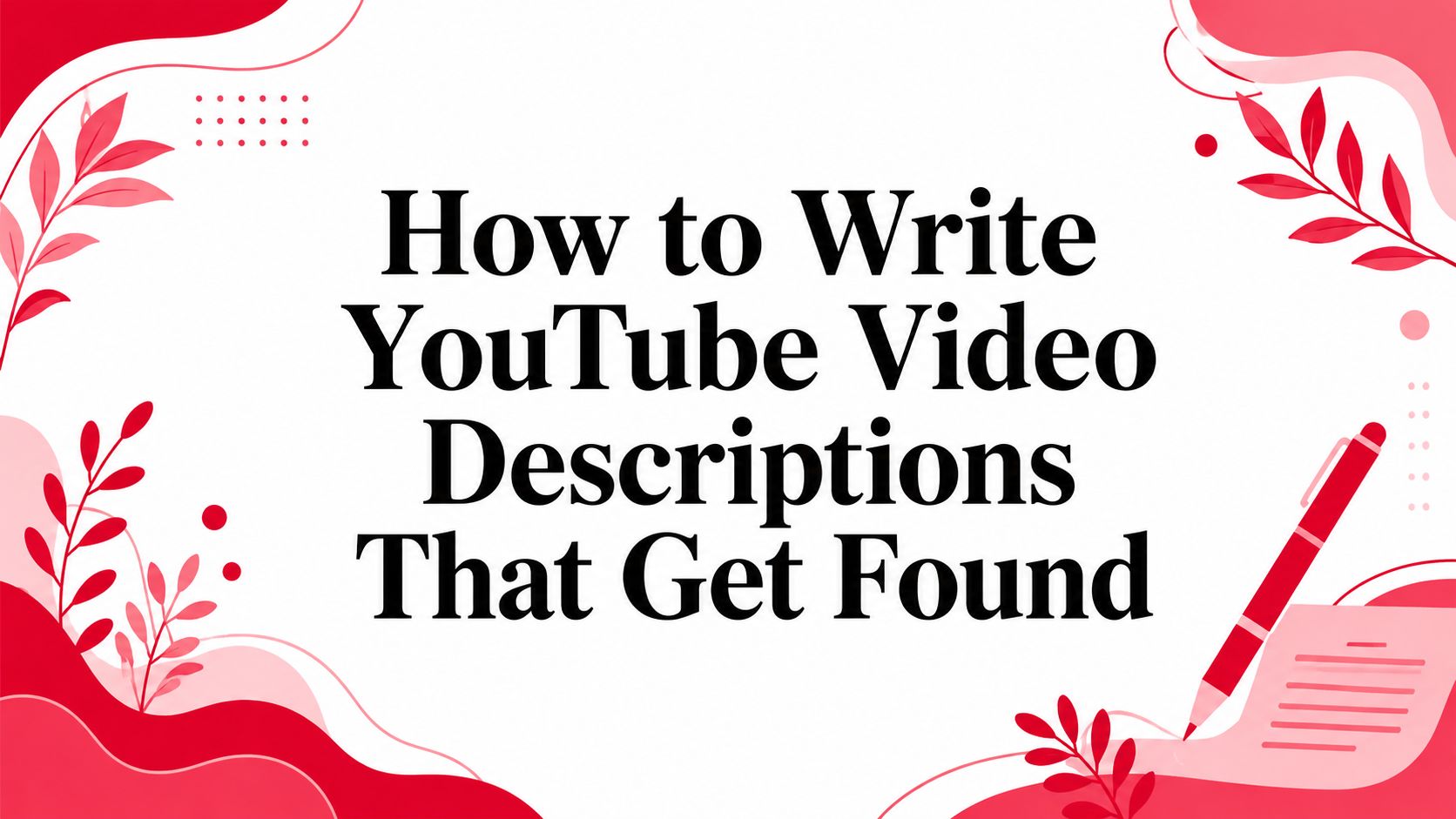 How to Write YouTube Video Descriptions That Get Found